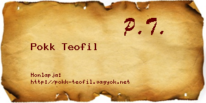 Pokk Teofil névjegykártya
